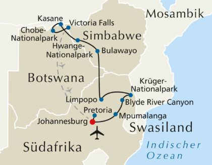 Südafrika, Botswana & Simbabwe